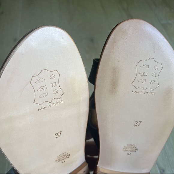 K.Jacques Womens Leather Slip-On Slide Sandals  Leather Size FR 37 US 5.5/ 6 NEW - Picture 7 of 7